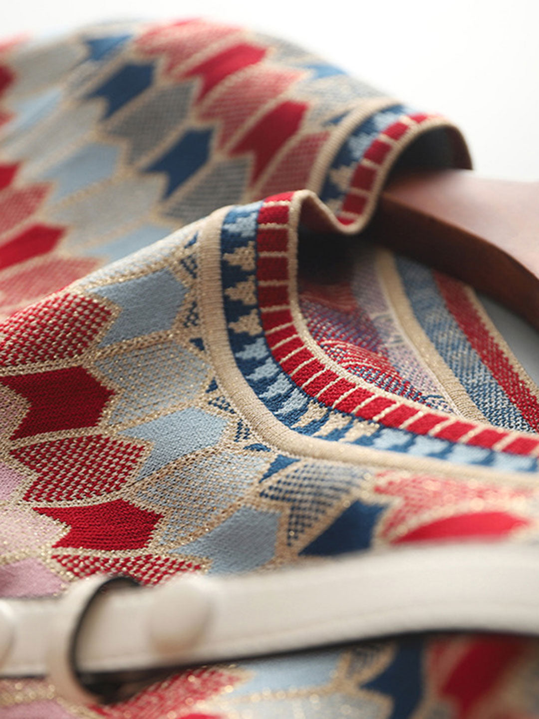 Mya Classic Striped Jacquard Knitted Dress