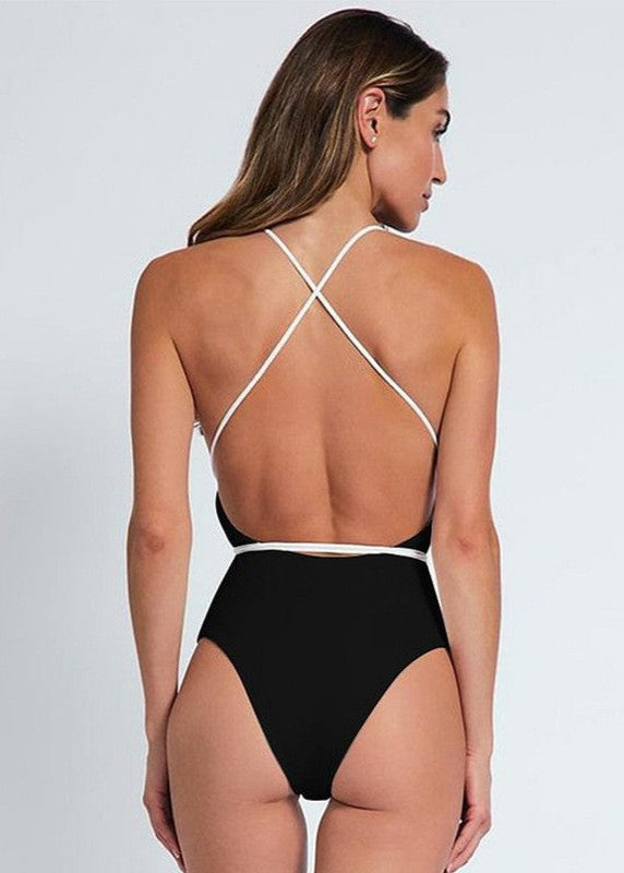 Palma Fleur - One-Piece Swimsuit with 3D Floral Detail and Wrap Tie