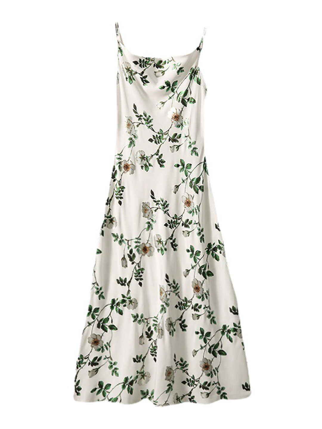 Isabella Elegant Rose Printed Jacquard Slip Dress