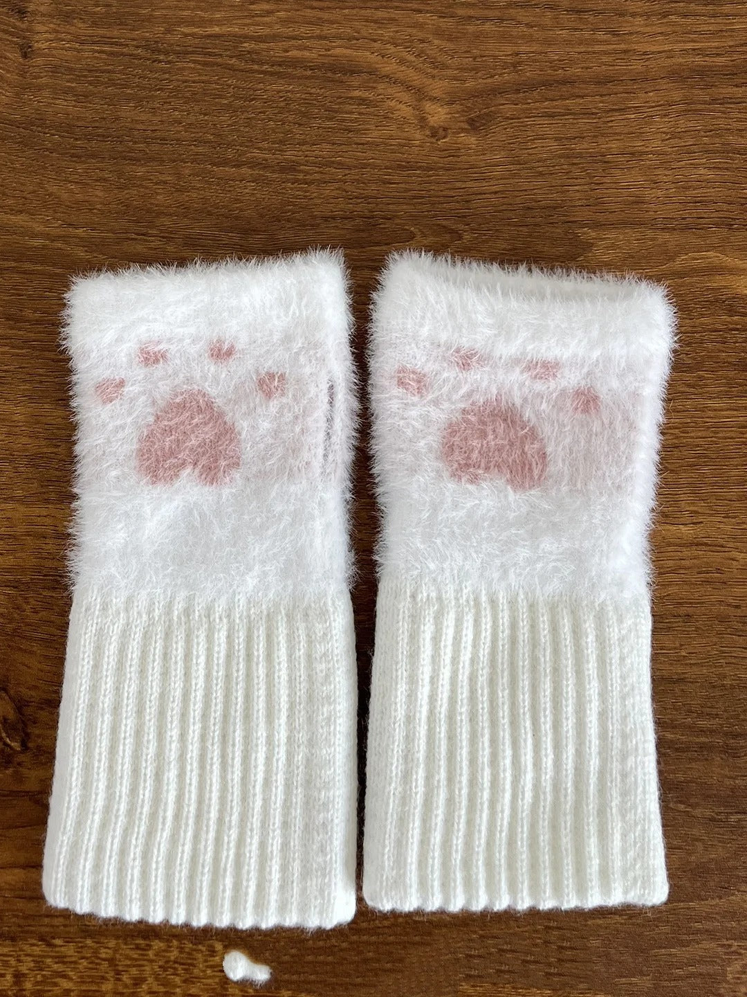 Knitted Cat Claw Half-finger Gloves