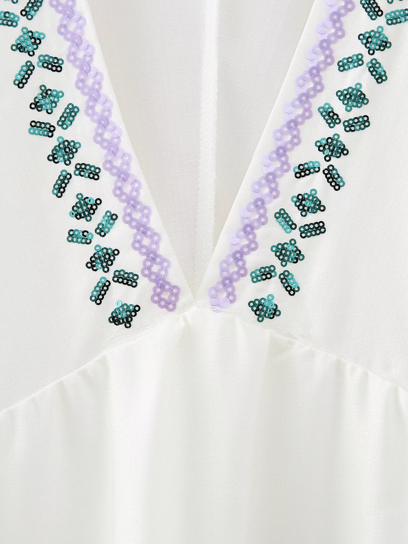 Winter Women Clothing Loose Sequin Embroidery Tassel Decorative Dress