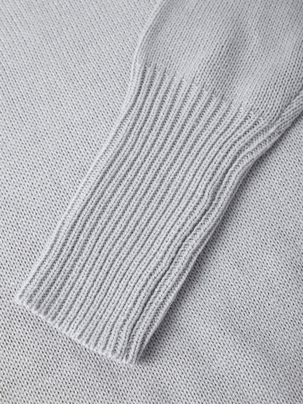 Solid High Neck Loose Sweater
