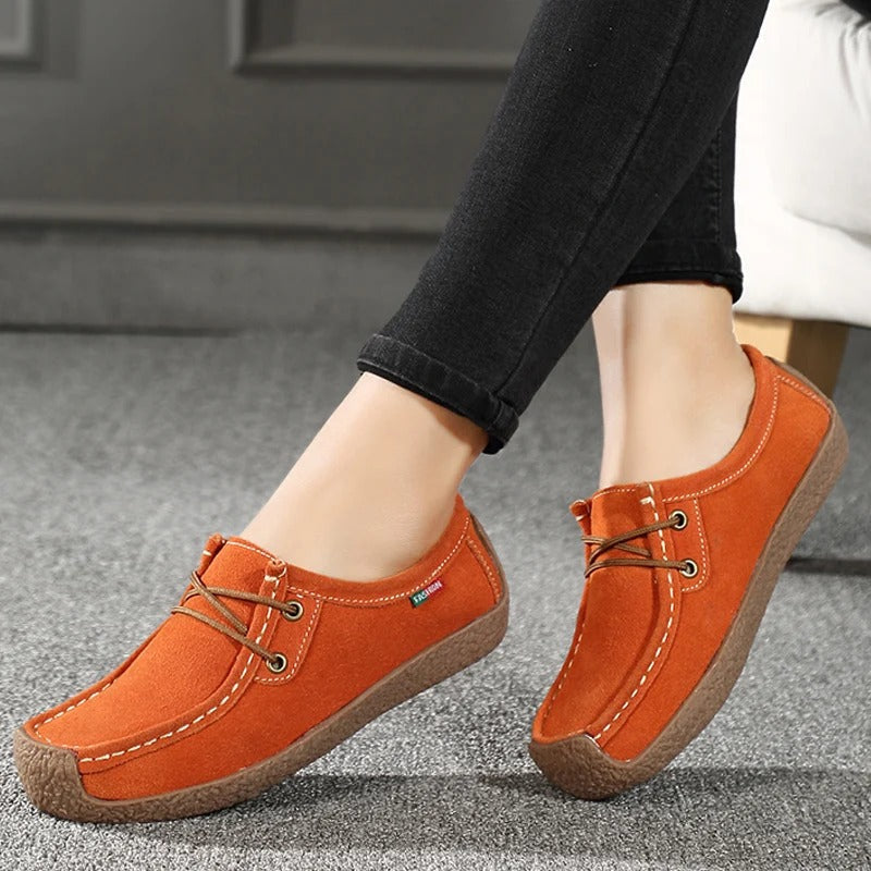 Women’s Vintage Suede Sneakers with Lace | Great for Everyday Wear