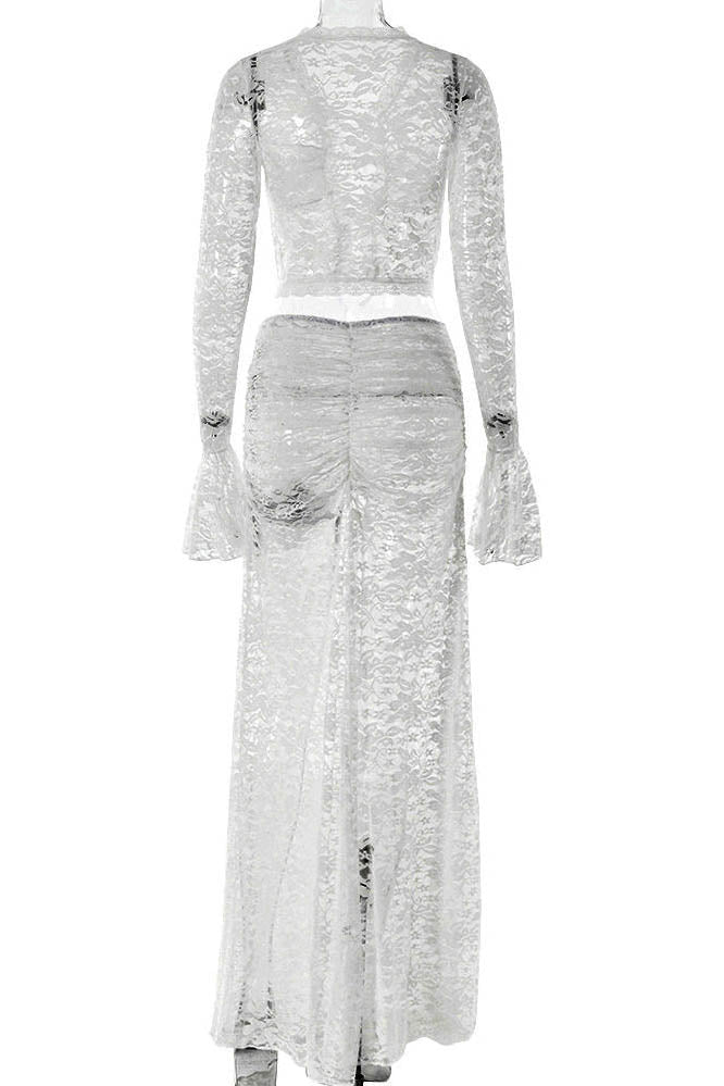 Whispering Lace – Flare Skirt Set