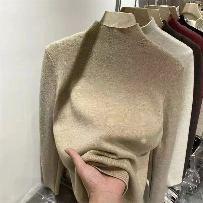 Jersey de cuello alto para mujer con forro polar | Ideal para otoño/invierno