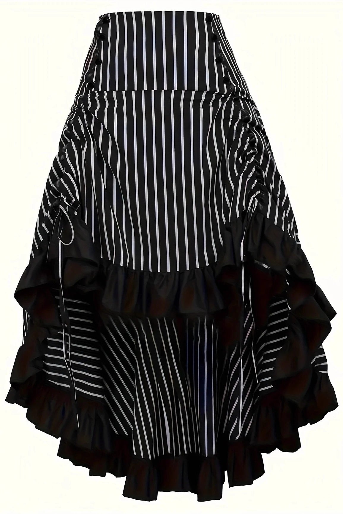 Asymmetric Gothic Ruffled Skirt