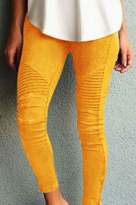 Pantalones deportivos de moda, ajustados, de cintura media, lisos (10 colores)