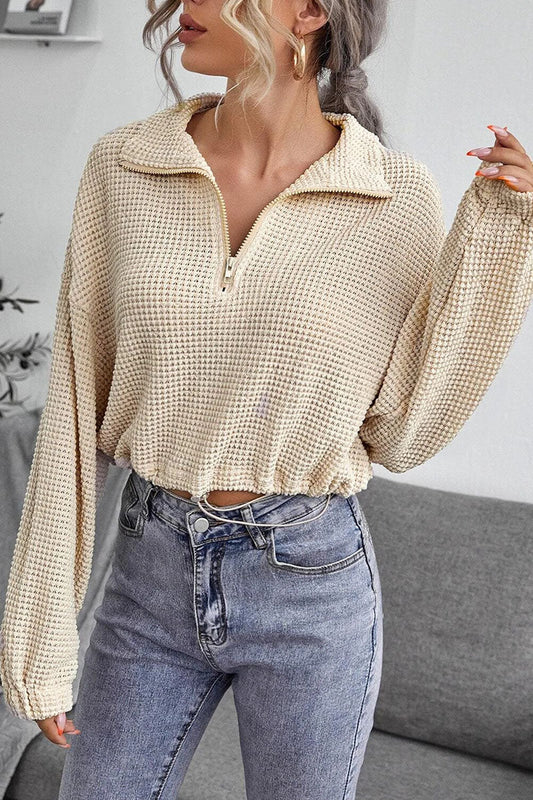 Tops de cuello mandarín lisos de Fashion Street