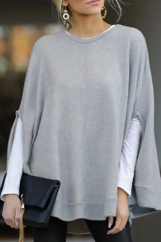 Suéteres casuales lisos con cuello redondo (5 colores)