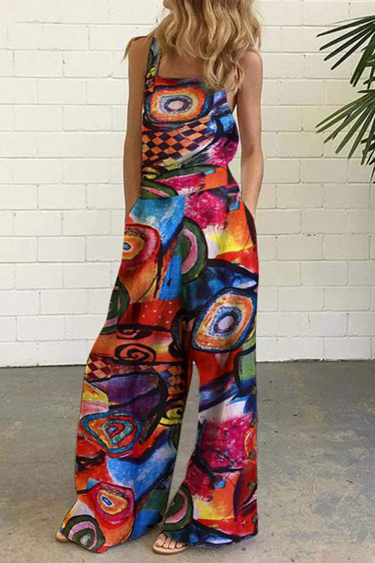 Monos rectos de cuello cuadrado con botones de grafiti callejero