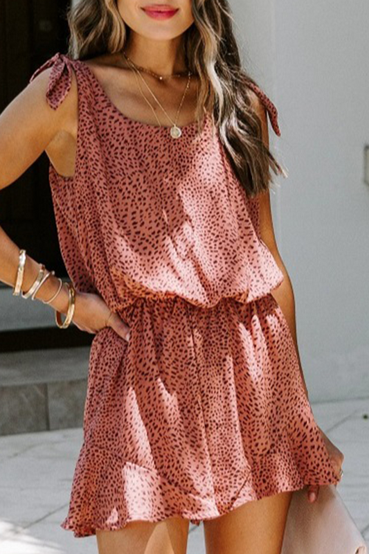 Mono holgado con cuello en U y diseño de tiras de patchwork con estampado informal