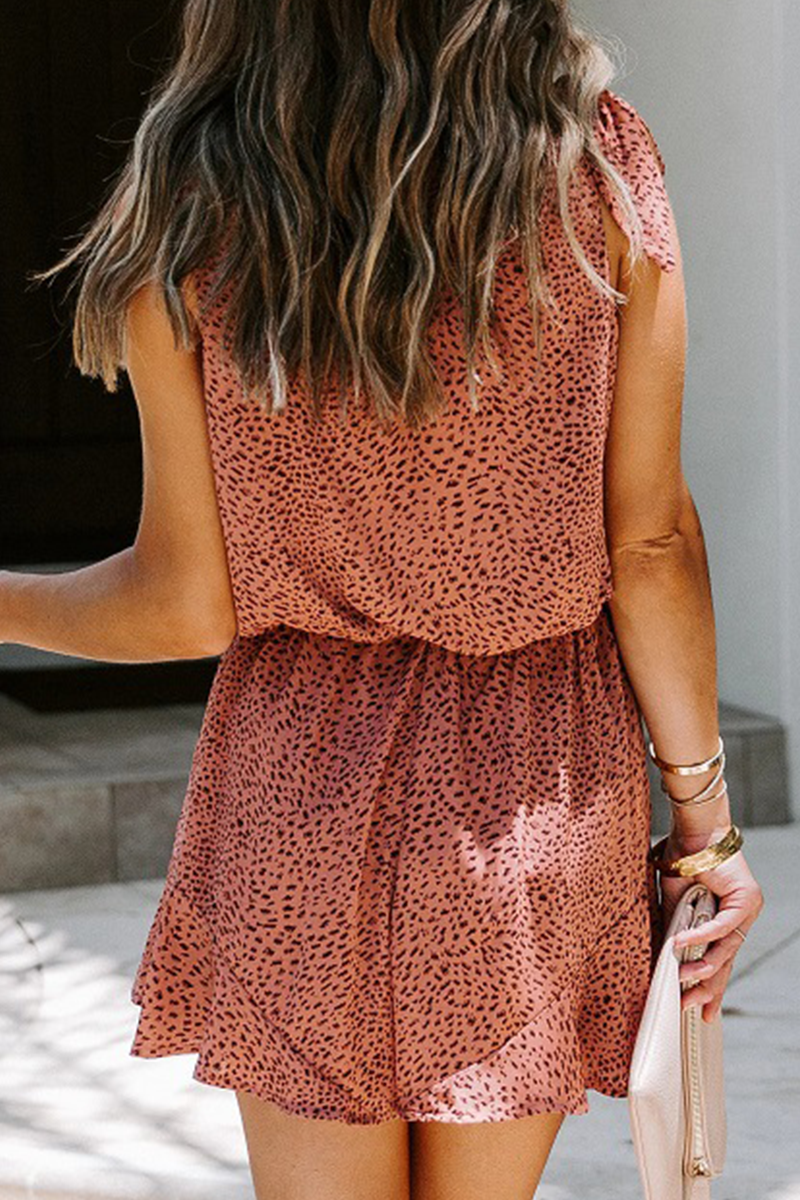 Mono holgado con cuello en U y diseño de tiras de patchwork con estampado informal