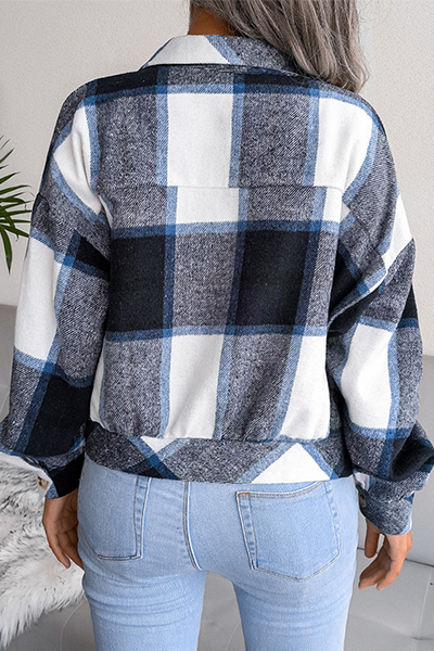 Prendas de abrigo informales con cuello vuelto y hebilla a cuadros (3 colores)