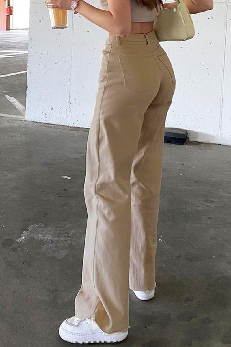 Casual Solid Boot Cut Speaker Solid Color Bottoms(3 Colors)