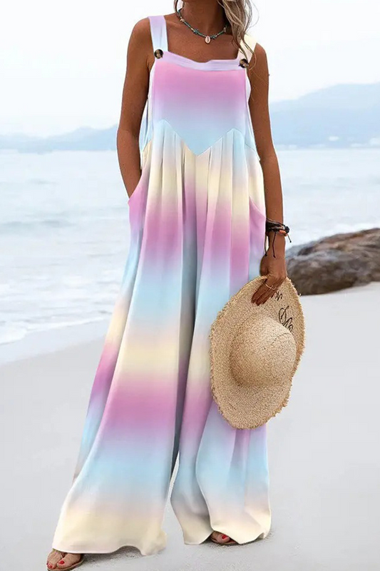 Monos rectos con cuello cuadrado y estampado casual de patchwork (4 colores)