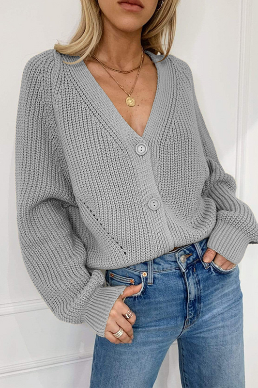 Tops casuales de cuello en V con parches sólidos (4 colores)