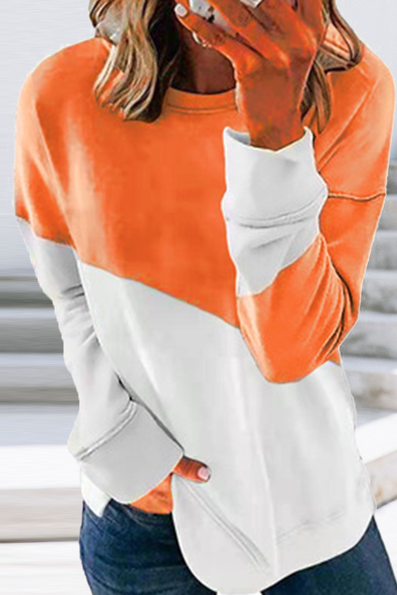 Tops casuales de patchwork con cuello redondo (7 colores)