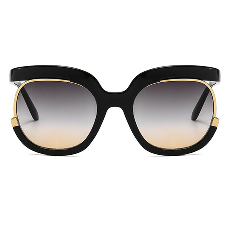 Gafas de sol casuales con parches sólidos