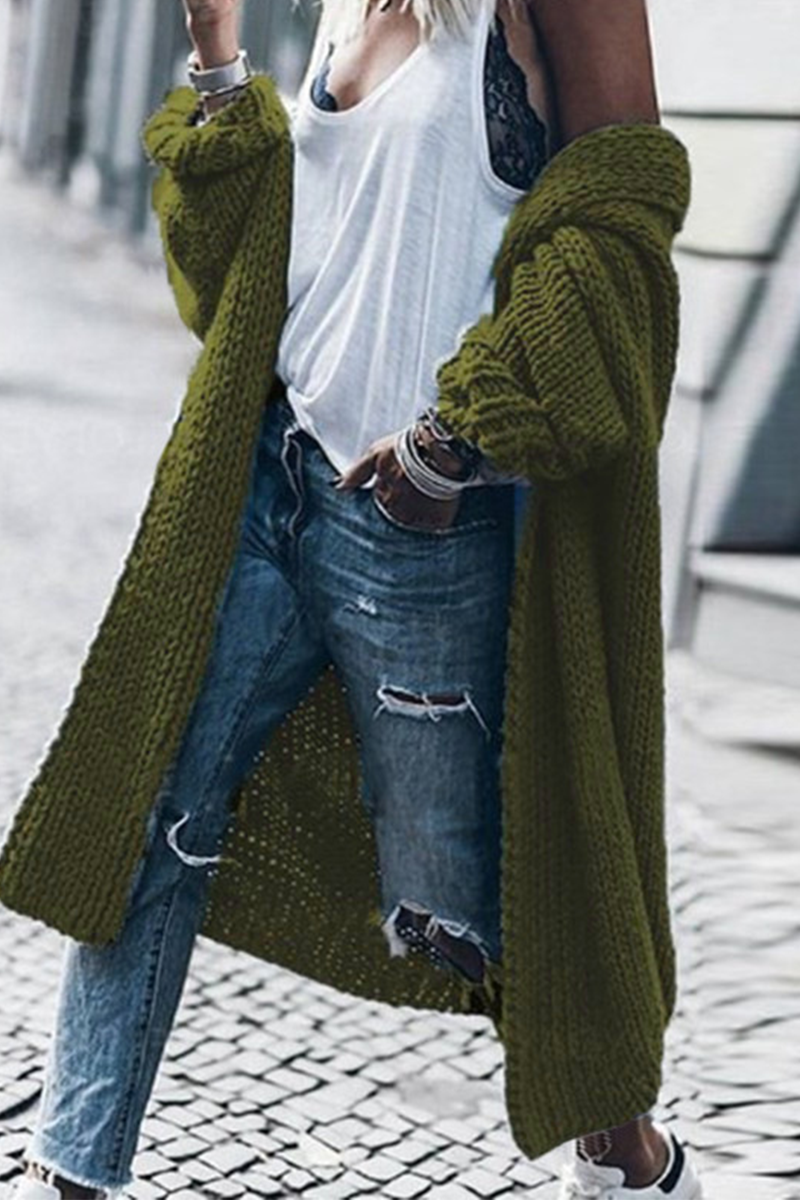 Casual Retro Solid Patchwork Cardigan(5 Colors)