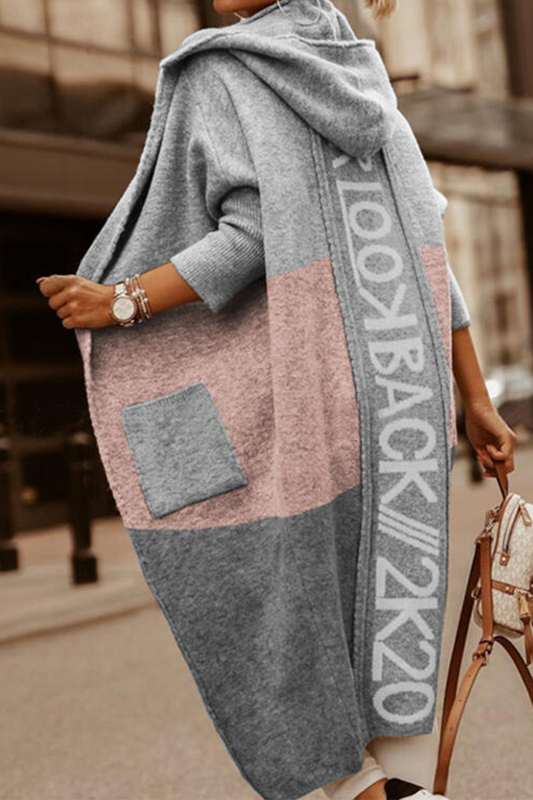 Prendas de abrigo con capucha y cuello con estampado de letras de moda (3 colores)