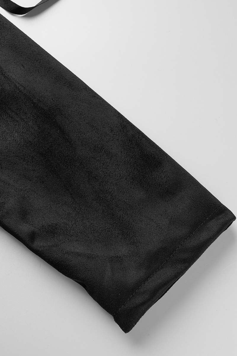 Prendas de abrigo de moda urbana con cuello vuelto, borlas lisas y patchwork (5 colores)