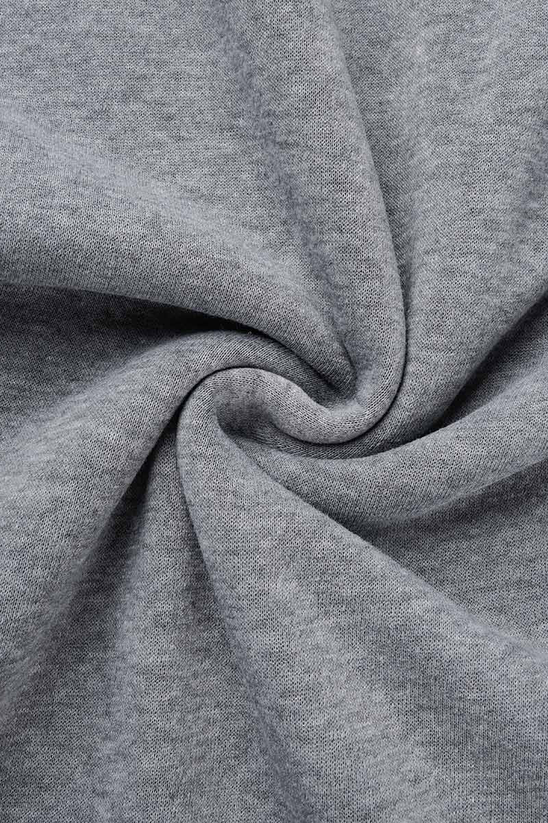 Sudadera informal de cuello alto con bolsillos y parches lisos (5 colores)