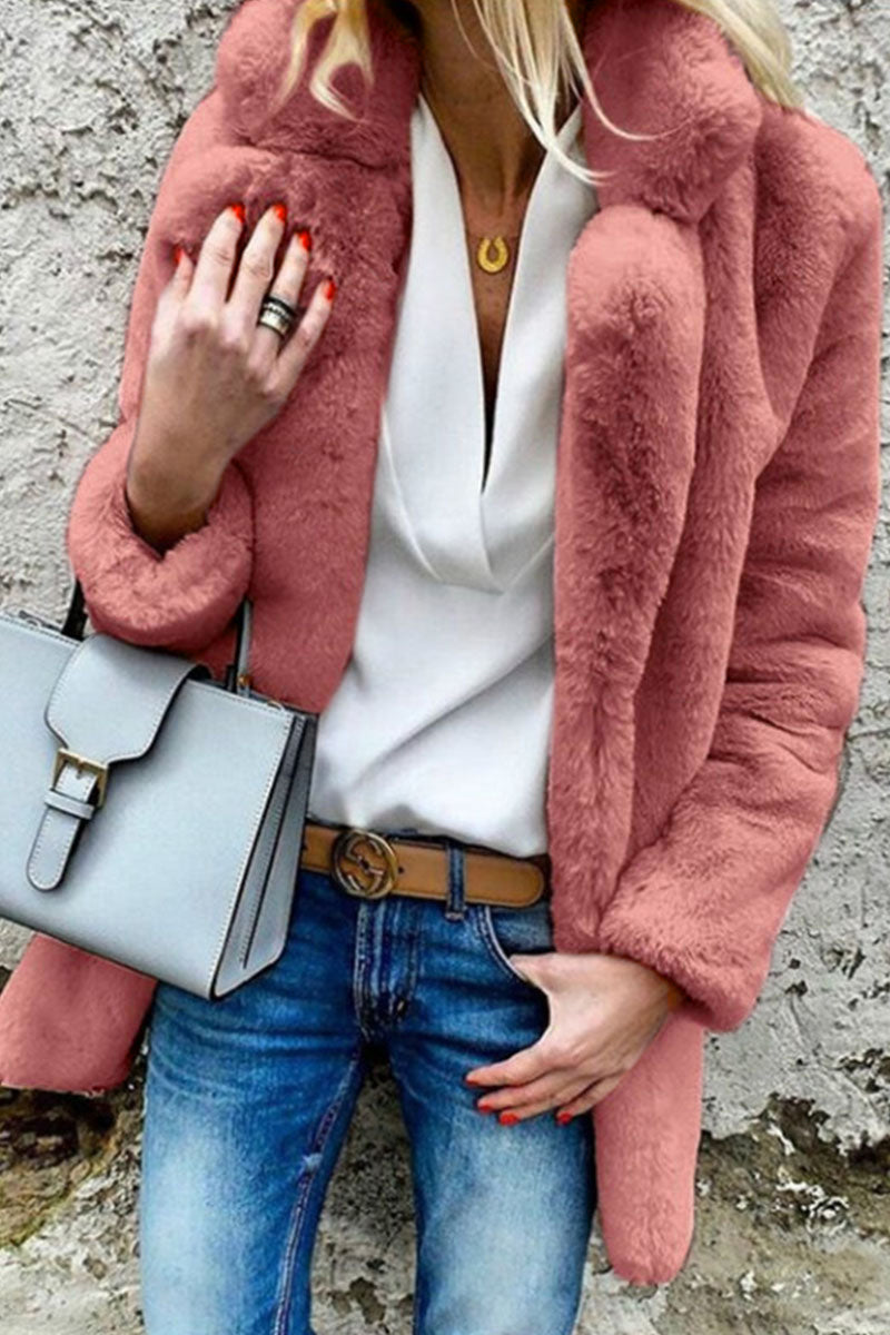 Prendas de abrigo de cuello mandarín liso de moda urbana