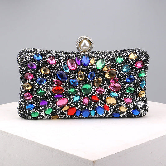 Casual Patchwork Chains Rhinestone Bags(8 Colors)