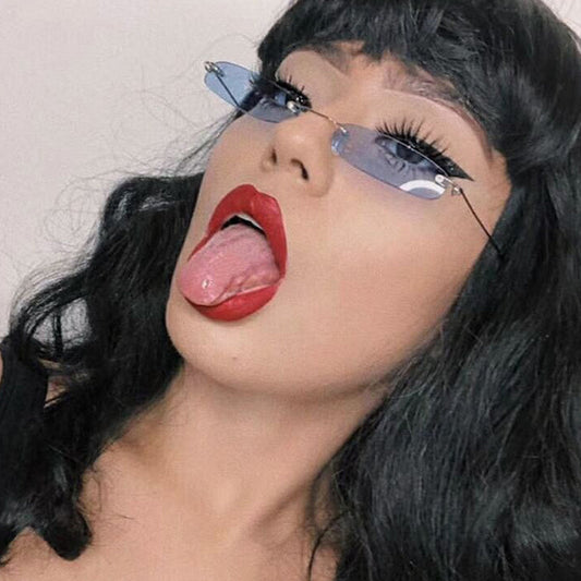 Gafas de sol casuales con parches sólidos