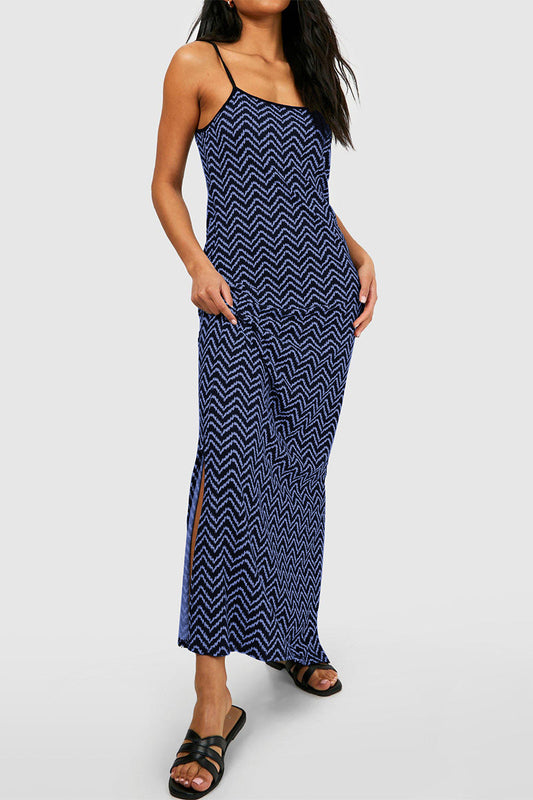 Sexy Casual Geometric Print Backless Sling Dress Dresses