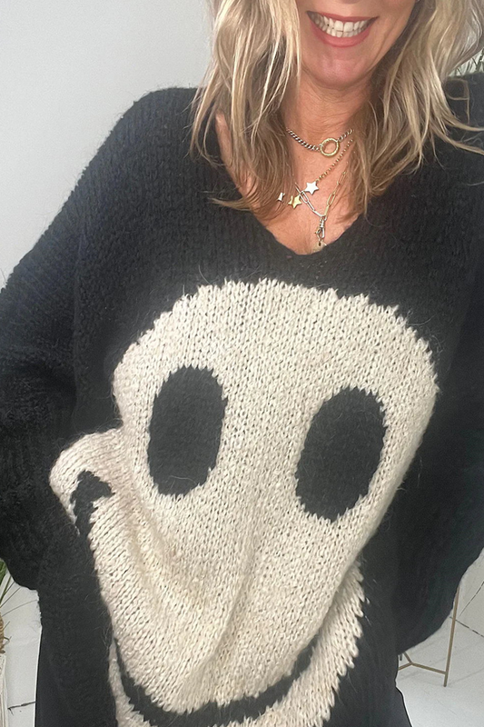 Tops casuales de cuello en V con tejido de contraste sólido