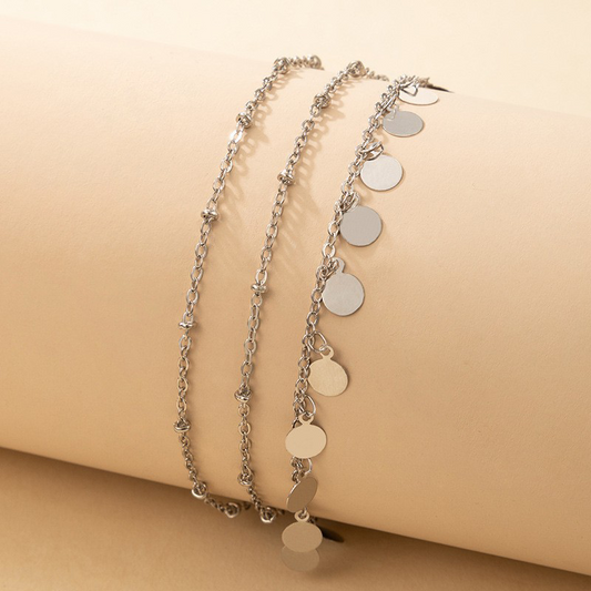 Simplicity Solid Tassel Anklet