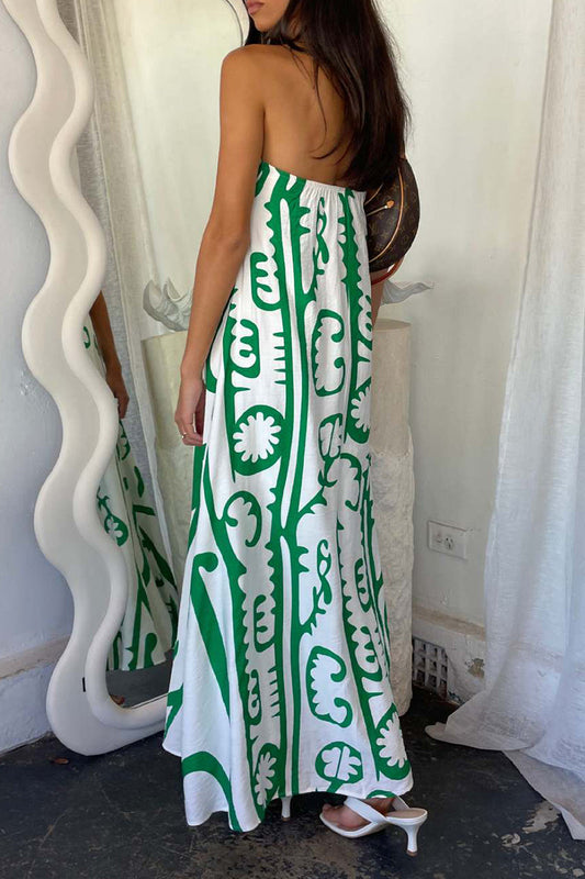 Sexy Daily Geometric Print Cartoon Print Strapless Strapless Dresses