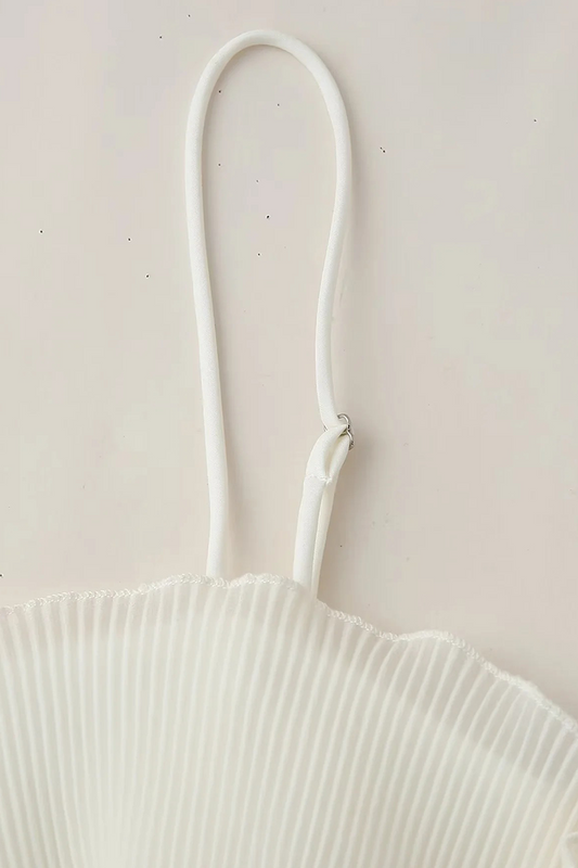 Sexy Patchwork Ruffle V Neck Sling Dresses