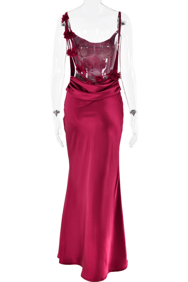 Vestidos largos sexys formales con tirantes finos y espalda descubierta (3 colores)