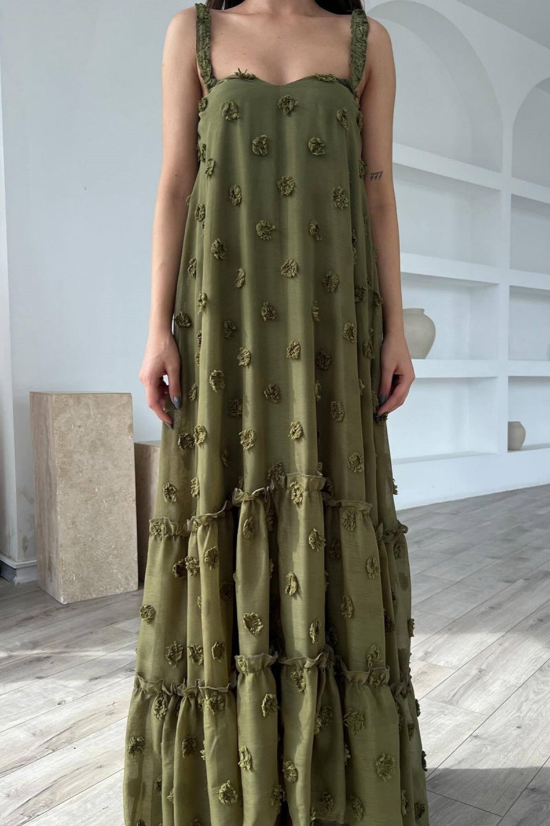 Vestidos largos casuales con tirantes finos y espalda descubierta