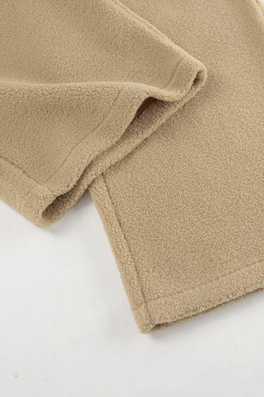 Casual Street Pocket Lace Up Fluffy Loose High Waist Wide Leg Bottoms