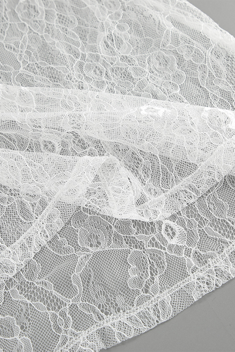 Sexy Lace Hollow Out Loose High Waist Type A Bottoms