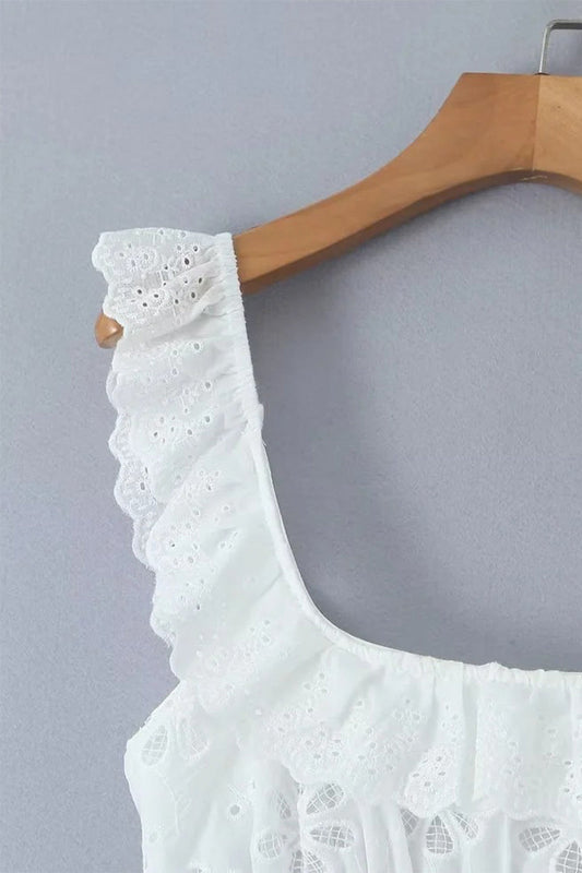 Sexy Lace Lace Up Backless Slit U Neck Sleeveless Dresses