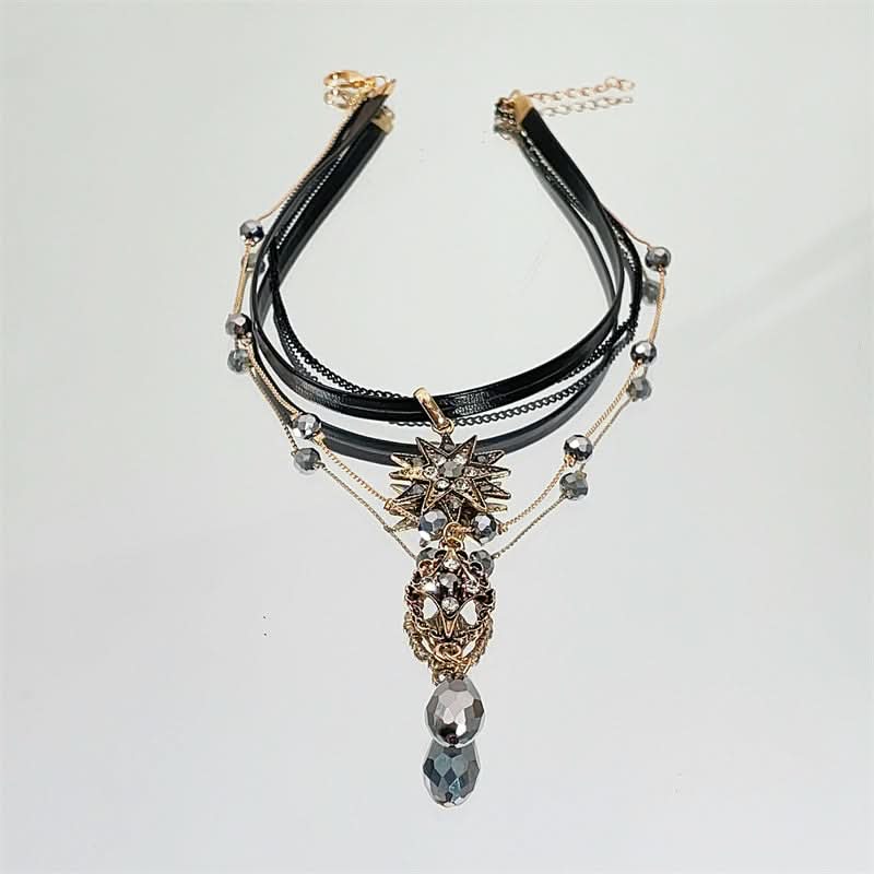 Cuban pendant layered beaded necklace | Festival Outfits Women
