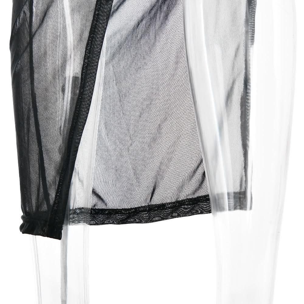 Drawstring mesh one shoulder 3 piece tube short pant set | Festival Outfits Women