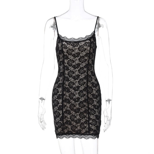 U neck lace cami mini dress | Festival Outfits Women