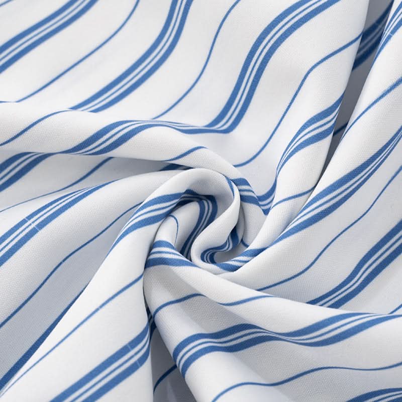 Striped bowknot zip-up halter maxi dress | Festival Outfits Women
