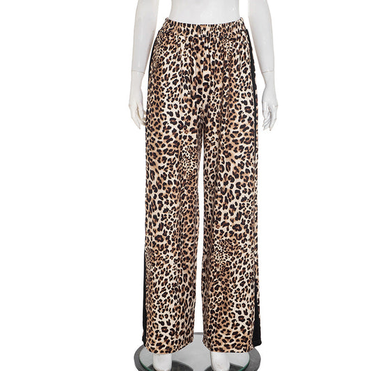 Leopard print pocket medium rise pant | Festival Outfits Women