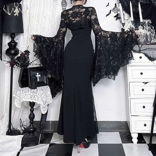 Long flared sleeve lace shrug top | Festival Outfits Women