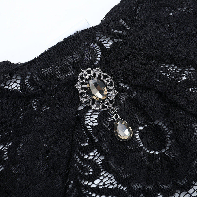 Long flared sleeve lace shrug top | Festival Outfits Women