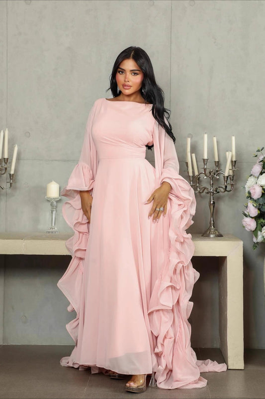 Off Shoulder Chiffon Gown Prom Dress