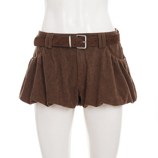 Corduroy low rise short pant | Festival Outfits Women
