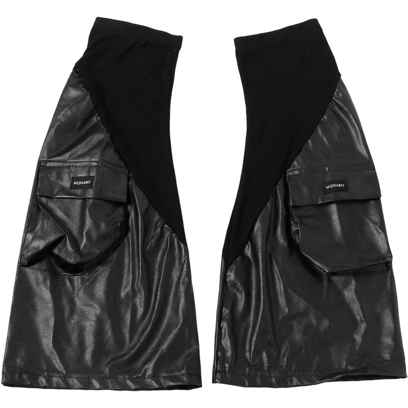 PU leather pocket leg warmer | Festival Outfits Women