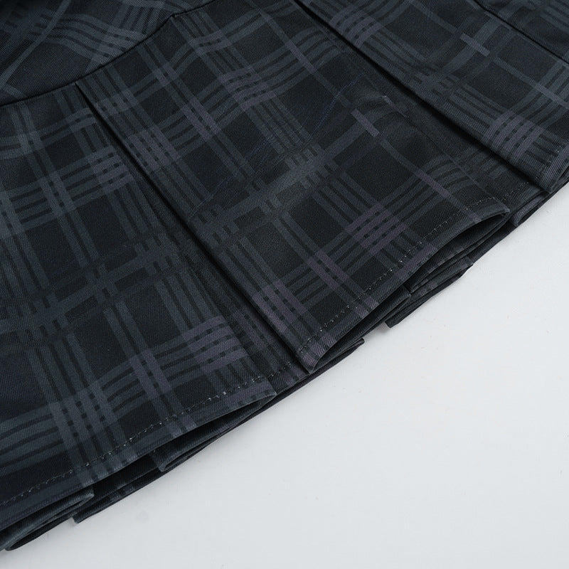 Pleated plaid zip-up mini skirt | Festival Outfits Women